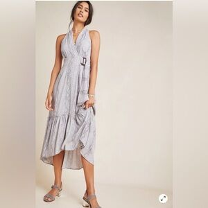 Anthropologie Marfa Dress in Light Gray Snakeskin